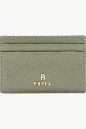 Furla Akcesoria, Kobieta, Zielony, ONE SIZE, Skóra, Camelia Card Case S