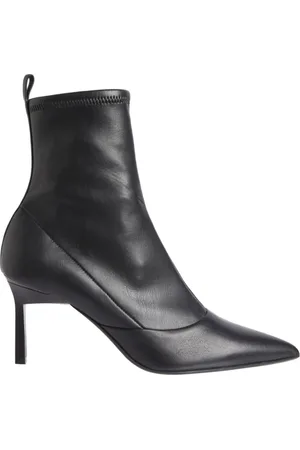 Calvin Klein Buty, Kobieta, Czarny, 37 EU, Poliester, Elastyczne Botki do Kostki