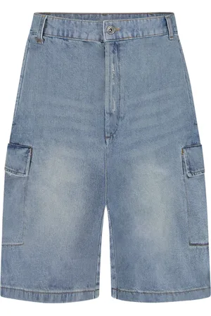 FLÂNEUR Szorty, Mężczyzna, Niebieski, M, Denim, Jasnoniebieskie Szorty Cargo z Denimu