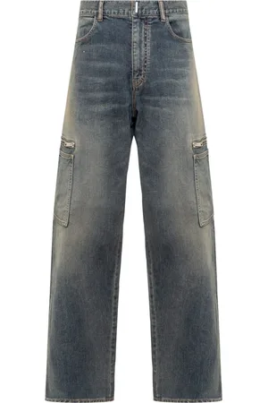 Givenchy Jeansy, Mężczyzna, Niebieski, W31, Luźne Dżinsowe Długie Jeansyy