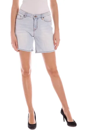 GANT Szorty, Kobieta, Niebieski, W27, Bawełna, Kontrastowe Szorty Jeansyowe Bawełniane