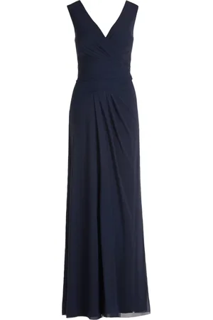 Vera Mont Sukienki, Kobieta, Niebieski, 3XL, Elegant V-Neck Evening Dress