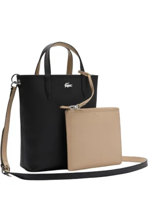 Lacoste Torebki, Kobieta, Czarny, ONE SIZE, Wyrafinowana Dwustronna Torba Płócienna
