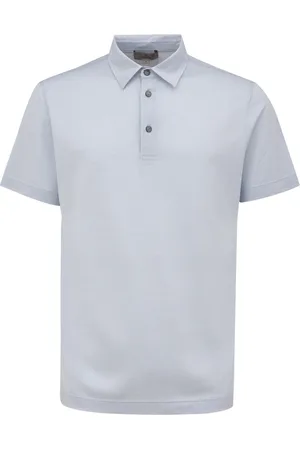 CANALI Koszulki, Mężczyzna, Niebieski, L, Bawełna, Koszulka Polo z Krótkim Rękawem