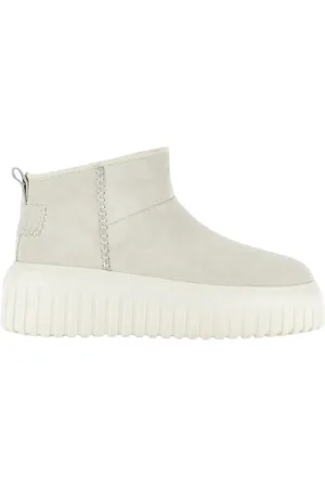 Hogan Buty, Kobieta, Biały, 37 EU, Skóra, Botki H-Stripes