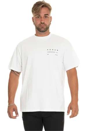 Hogan Koszulki, Mężczyzna, Biały, L, Bawełna, Stylowy T-shirt