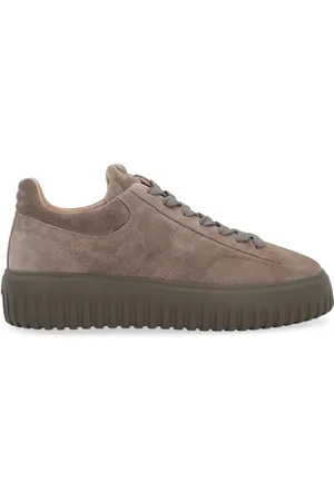 Hogan Buty, Mężczyzna, brązowy, 40 EU, Skóra, H-Stripes Allaccaito Fashion Sneakers