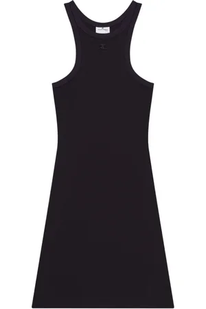 Courrèges Sukienki, Kobieta, Czarny, M, Bawełna, Czarna bawełniana sukienka mini