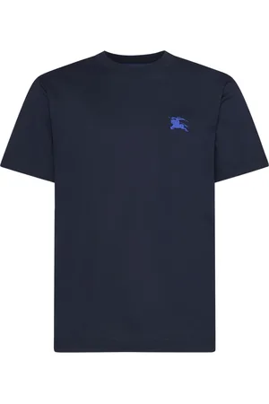 Burberry Koszulki, Mężczyzna, Niebieski, S, Bawełna, T-shirt Micro Knight Logo