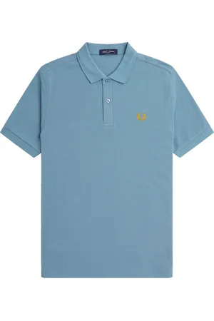Fred Perry Koszulki, Mężczyzna, Niebieski, M, Bawełna, Slim Fit Plain Polo