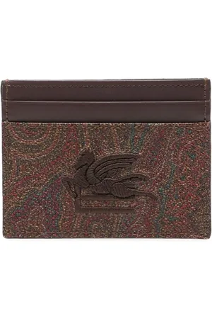 Etro Akcesoria, Mężczyzna, brązowy, ONE SIZE, Portfel na karty Arnica and Skin