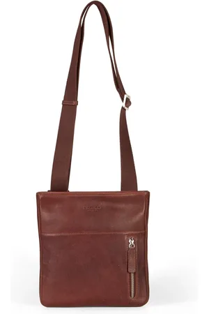 Howard London Torebki, Mężczyzna, brązowy, ONE SIZE, Skóra, Brązowa skórzana torba listonoszka crossbody
