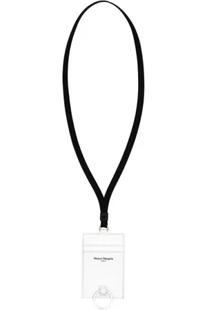 Maison Margiela Akcesoria, Mężczyzna, Biały, ONE SIZE, Skóra, Biały skórzany portfel na karty