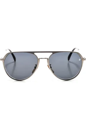DB EYEWEAR BY DAVID BECKHAM Akcesoria, Mężczyzna, Szary, ONE SIZE, Okrągłe Metalowe Okulary Przeciwsłoneczne