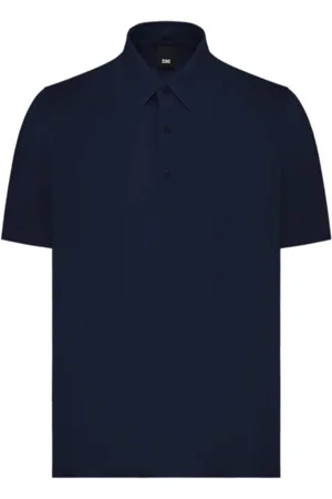 Duno Koszulki, Mężczyzna, Niebieski, L, Niebieska Polo T-shirt Lekki Stretch
