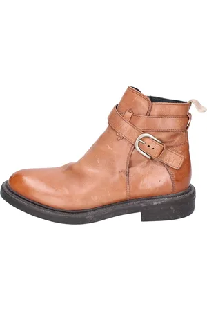 Moma Buty, Kobieta, brązowy, 37 EU, Vintage Skórzane Botki na Kostkę dla Kobiet