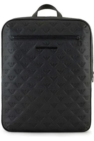 Emporio Armani Torebki, Mężczyzna, Czarny, ONE SIZE, Skóra, Stylowy Plecak