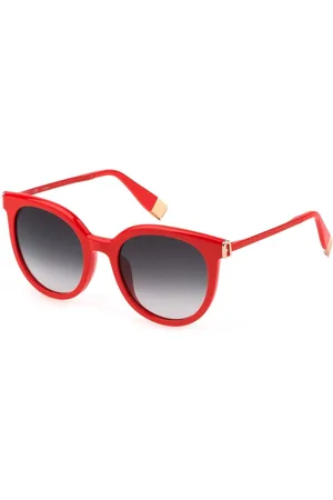 Furla Akcesoria, Kobieta, Czerwony, ONE SIZE, Okulary przeciwsłoneczne z octanu
