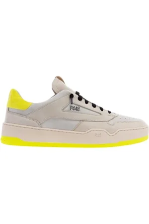 P448 Buty, Mężczyzna, Beżowy, 41 EU, Skóra, Beżowe Sneakersy Regular Fit