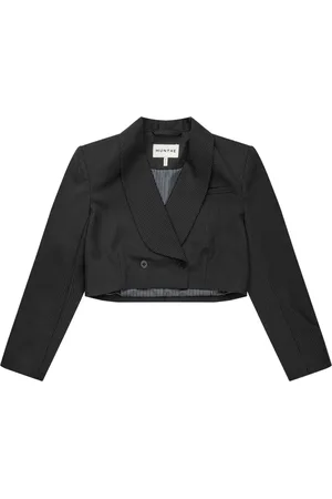 Munthe Kurtki, Kobieta, Czarny, L, Elegancka marynarka w paski