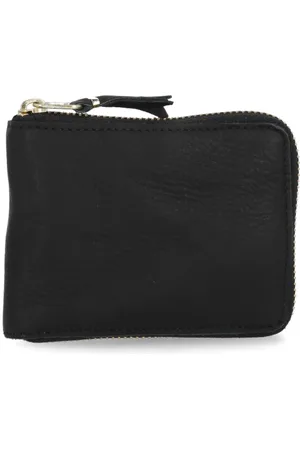 Comme des Garçons Akcesoria, unisex, Czarny, ONE SIZE, Skóra, Czarny Portfel ze Skóry Garbowanej