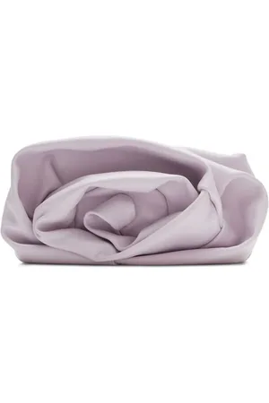 Burberry Torebki, Kobieta, Różowy, ONE SIZE, Skóra, Liliowa skórzana kopertówka z aplikacjami kwiatowymi