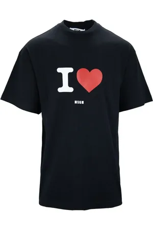 Msgm Koszulki, Mężczyzna, Czarny, M, Bawełna, Bawełniany T-shirt z Graficznym Nadrukiem
