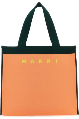 Marni Torebki, Mężczyzna, Wielobarwność, ONE SIZE, Poliester, Dwukolorowa torba shopper żakardowa