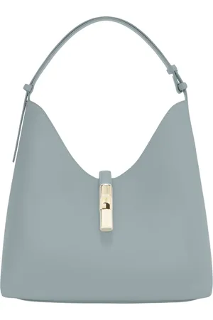 Furla Torebki, Kobieta, Niebieski, ONE SIZE, Skóra, Torba na Ramię Goccia M