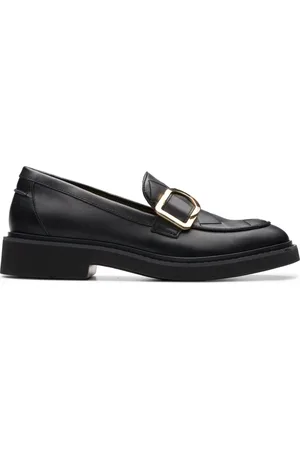 Clarks Buty, Kobieta, Czarny, 39 EU, Skóra, Penny Mokasynyy