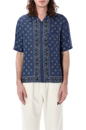 Palm Angels Koszule, Mężczyzna, Wielobarwność, M, Koszulka Bowlingowa Paisley