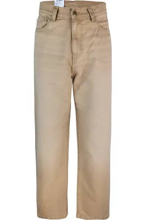 Carhartt Jeansy, Mężczyzna, Beżowy, W30, Bawełna, Luźne spodnie zwężane ku dołowi