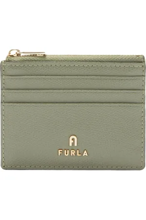 Furla Akcesoria, Kobieta, Zielony, ONE SIZE, Skóra, Etui na karty Camelia S