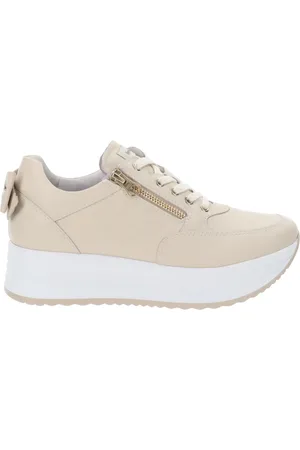 Nero Giardini Buty, Kobieta, Beżowy, 38 EU, Skóra, Sneakersy skórzane