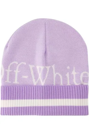 OFF-WHITE Akcesoria, Kobieta, Fioletowy, ONE SIZE, Wełna, Pixel Beanie