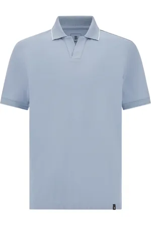 Boggi Milano Koszulki, Mężczyzna, Niebieski, 2XL, Polo z wysokowydajnego materiału Piqué