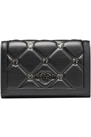Moschino Torebki, Kobieta, Czarny, ONE SIZE, Poliester, Torebka Crossbody z Łańcuszkiem