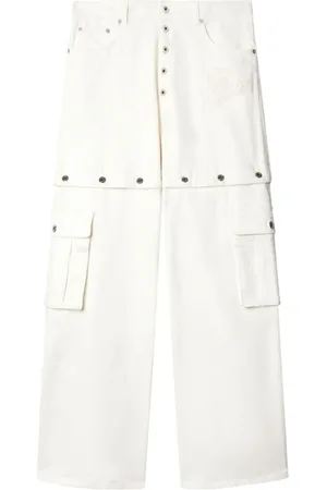 OFF-WHITE Jeansy, Mężczyzna, Biały, W31, Denim, Jeansyy Baggy