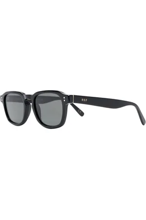 Retrosuperfuture Akcesoria, unisex, Czarny, ONE SIZE, Czarne Okulary Kwadratowa Soczewka