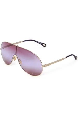 Chloé Akcesoria, Kobieta, Fioletowy, ONE SIZE, Okulary ze szklanymi soczewkami w ramce tarczy