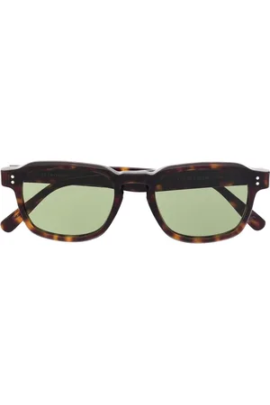 Retrosuperfuture Akcesoria, unisex, brązowy, ONE SIZE, Brązowe Okulary Przeciwsłoneczne Kwadratowa Soczewka