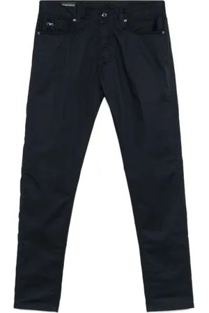 Emporio Armani Spodnie, Mężczyzna, Niebieski, W32, Niebieskie Jeansyy w Klasycznym Stylu