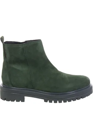 Gabor Buty, Kobieta, Zielony, 38 EU, Zamsz, Botki z zamszowej skóry