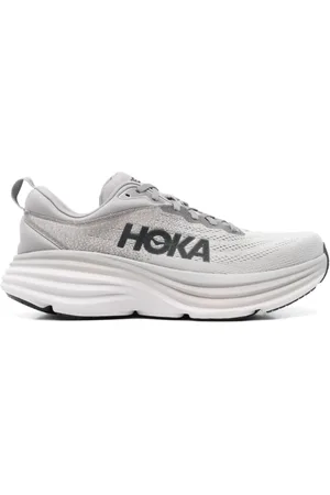 Hoka One One Buty, Mężczyzna, Szary, 43 EU, Szare Włókniste Sneakers z Teal Blue