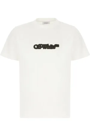 OFF-WHITE Koszulki, Mężczyzna, Biały, S, Bawełna, Koszulka Spray Arrow