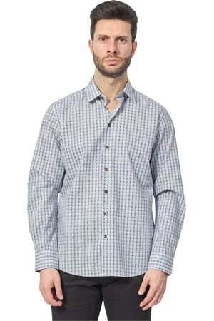 Bugatti Koszule, Mężczyzna, Wielobarwność, 2XL, Męska Koszula z Bawełny z Mikrowzorem