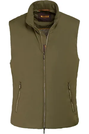 MOORER Kurtki, Mężczyzna, Zielony, 4XL, Lekki kamizelka w kolorze armii Senio Styl
