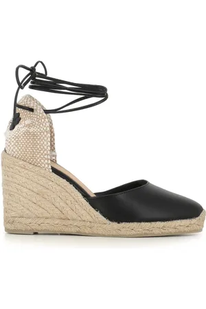 Castaner Buty, Kobieta, Czarny, 40 EU, Czarne Espadryle z Podeszwą z Juty