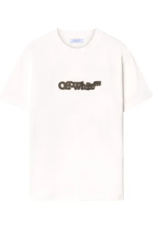 OFF-WHITE Koszulki, Mężczyzna, Biały, S, Bawełna, Koszulka Spray Arrow