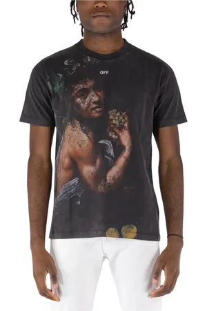 OFF-WHITE Koszulki, Mężczyzna, Wielobarwność, L, Bawełna, Bacchus Cotton Tee